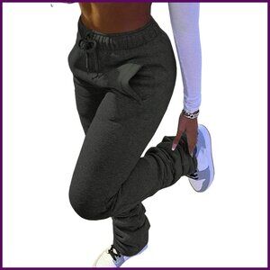 Sherpa Lined Fleece Sweatpants Women's Joggers Athletic Lounge Pants